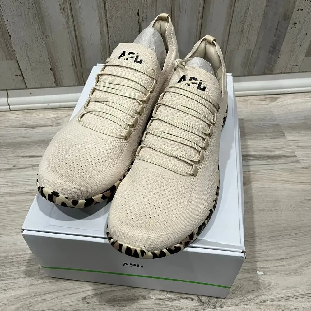 New APL Techloom Breeze Parchment Leopard Athletic Sneakers Mens Size 12